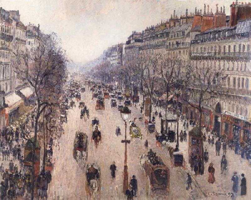 Camille Pissarro Boulevard Montmartre,morning cloudy weather Sweden oil painting art